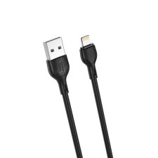 XO Töltő és adatkábel USB/Lightning csatlakozóval XO NB200 2.1A 1 méter fekete kábel és adapter