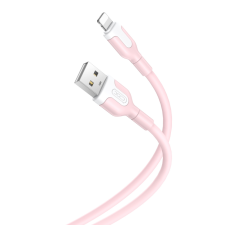 XO XO NB212 Kábel - USB / Lightning pink kábel, (2,1A) 1m kábel és adapter