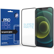 xPRO Apple iPhone 15 / 16, Kijelzővédő fólia, ütésálló fólia (az íves részre is!), Tempered Glass (edzett üveg), matt, Xprotector Full 3D SuperMatte, fekete mobiltelefon kellék
