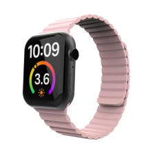 xPRO Apple Watch mágneses szilikon szíj pink 38mm / 40mm / 41mm (128032) okosóra kellék
