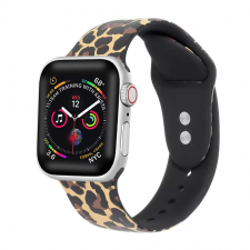 xPRO Apple Watch nyomtatott szilikon szíj leopárd mintás 42mm / 44mm / 45mm / 49mm okosóra kellék