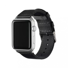 xPRO Apple Watch szőtt műanyag szíj Fekete 42mm/44mm/45mm/49mm okosóra kellék