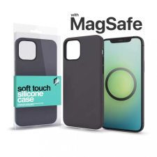 xPRO MagSafe rögzítésű Soft Touch Szilikon tok Apple Iphone 15 Plus készülékhez - éjfekete tok és táska