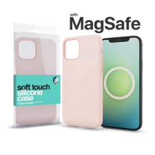 xPRO MagSafe rögzítésű Soft Touch Szilikon tok Apple Iphone 15 Pro készülékhez - krétarózsaszín tok és táska