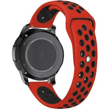 xPRO Samsung Watch / Gear S3 lélegző szíj piros / fekete S méret okosóra kellék