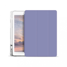 xPRO Smart Book tok pencil tartóval és teljesen átlátszó szilikon hátlappal lila Apple Ipad 10,2&quot; 2019 készülékhez tablet tok