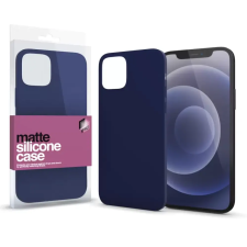 xPRO Szilikon matte tok ultra vékony iPhone 12/12 Pro sötétkék tok és táska