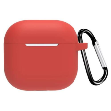 xPRO Szilikon védő tok Apple AirPods 4-hez, Karabiner, Töltőnyílás, Piros fülhallgató, fejhallgató tok
