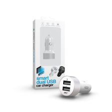 xPRO tector Smart Dual USB szivargyújtós töltő fehér (115806) (115806) mobiltelefon kellék