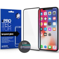 Xprotector Apple iPhone 14 Pro, Kijelzővédő, ütésálló fólia (az íves részre is!), Tempered Glass (edzett üveg), Xprotector, fekete mobiltelefon kellék