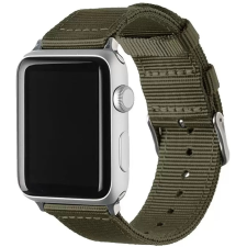 Xprotector Apple Watch 4-6, SE, SE (2022) (38 / 40 mm) / Watch 7-9 (41 mm), műanyag pótszíj, szőtt, állítható, szőtt szíjtartó, Xprotector, zöld okosóra kellék