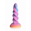 XR Brands Creature Cocks Moon Rider - világító unikornis dildó (lila-pink)