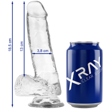  XRAY - TISZTA PÉNISZ GOLYÓKKAL 18,5 CM -O- 3,8 CM műpénisz, dildó
