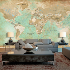  XXL Fotótapéta térkép - Turquoise World Map II Világtérkép 500x280 térkép
