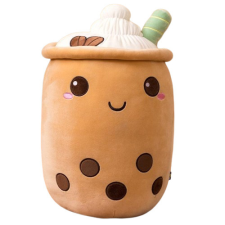 Yangzhou Bubble tea plüss, barna, 30 cm plüssfigura