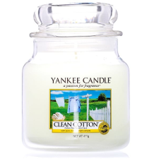 Yankee candle Classic Clean Cotton, közepes méretű, 411 gramm gyertya