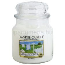  Yankee Candle Clean Cotton illatos gyertya  411 g Classic közepes méret kozmetikai ajándékcsomag