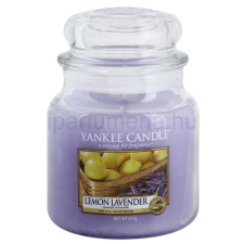  Yankee Candle Lemon Lavender illatos gyertya  411 g Classic közepes méret kozmetikai ajándékcsomag