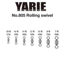  Yarie 805 Rolling Swivel Black 70lb #8 forgó horgászkiegészítő