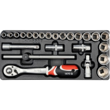 Yato Dugókulcs készlet 24 részes 1/2" (fiókbetét) (YT-5537) autójavító eszköz