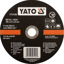 Yato fémtárcsa 125 x 22 x 1,2 mm rozsdamentes acél csiszolókorong és vágókorong