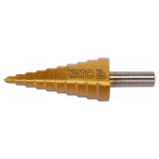 Yato Lépcsős fúró 4-22 mm 10 lépcsős HSS titán-nitrid fúrószár