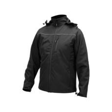Yato Munkavédelmi softshell kabát kapucnival fekete M-es méret 3 zsebes YATO