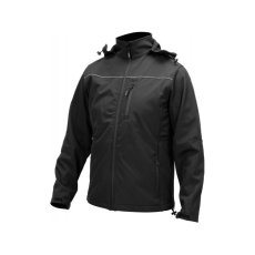Yato Munkavédelmi softshell kabát kapucnival fekete XL-es méret 3 zsebes (YT-79553)