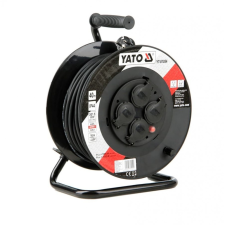 Yato YT-81054 230V Hosszabbítós kábeldob 4 aljzatos 40m - Fekete hosszabbító, elosztó