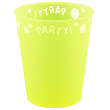  Yellow Fluorescent, Sárga micro prémium műanyag pohár 250 ml konyhai eszköz