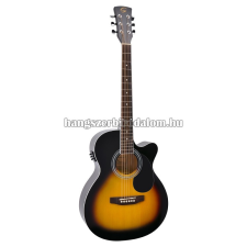 YELLOWSTONE-MJCE-SB - Mini jumbo cutaway elektroakusztikus gitár fenyő fedlappal gitár és basszusgitár
