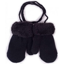 Yo! Bébi téli kesztyű 12 cm - Fekete gyerek kesztyű