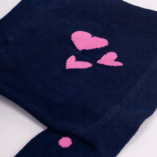  Yo!club mintás, pamut harisnyanadrág (56-62) - sötétkék!szívecskék gyerek harisnya