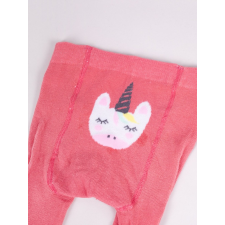 Yo Club! Pamut Harisnyanadrág csúszásgátló talppal - Mályva/Rózsaszín Unikornis 80/86 gyerek harisnya