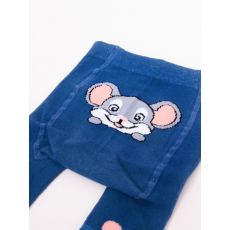 Yo Club! Pamut Harisnyanadrág csúszásgátlós - Kék Korall Egérkés 68/74