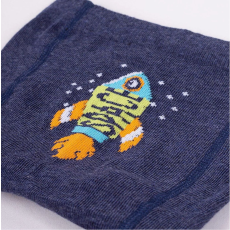 Yo Club! Pamut Harisnyanadrág csúszásgátlós - Kék Rakétás 86/92