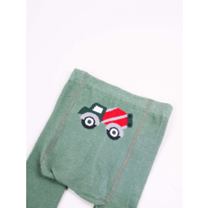 Yo Club! Pamut Harisnyanadrág csúszásgátlós - Sötét Zöld Munkagépes 68/74