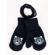  Yo!club téli kesztyű 12 cm - fekete/maci