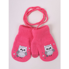  Yo!club téli kesztyű 12 cm - pink/bagoly gyerek kesztyű
