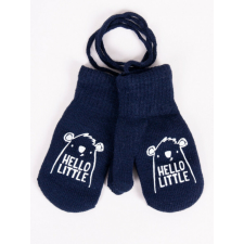 Yo!club téli kesztyű 12 cm - sötétkék/"Hello Little" gyerek kesztyű