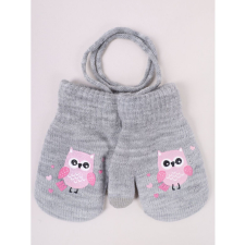 Yo!club téli kesztyű 12 cm - szürke/bagoly gyerek kesztyű