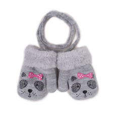  Yo!club téli kesztyű 12 cm - szürke/kutya