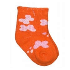 Yo! Yo! Baby pamut zokni 6-9 hó - narancssárga pillangós babazokni, harisnya