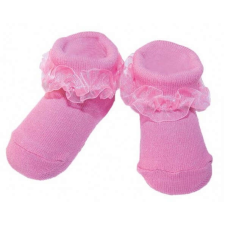 Yo! Yo! Baby pamut zokni csipkés pink 6-9 hó gyerek zokni