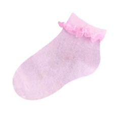 Yo! Yo! Baby pamut zokni csipkés rózsaszín 3-6 hó babazokni, harisnya