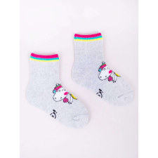 Yo! zokni 17/19 - szürke egyszarvú gyerek zokni