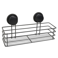 YOKA Home tapadókorongos falikosár - fekete fürdőszoba bútor