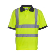 Yoko Uniszex rövid ujjú fényvisszaverő ruha munkaruha Yoko Fluo Polo 3XL, Fluo Sárga munkaruha