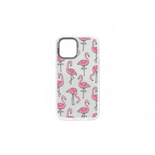 YOOUP IPHONE 12 / 12 PRO 6.1 MINTÁS TOK PINK FLAMINGO FEHÉR tok és táska