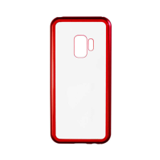 YOOUP Mágneses abszorpciós telefontok Samsung Galaxy S9 G960 Luxury piros-átlátszó tok és táska